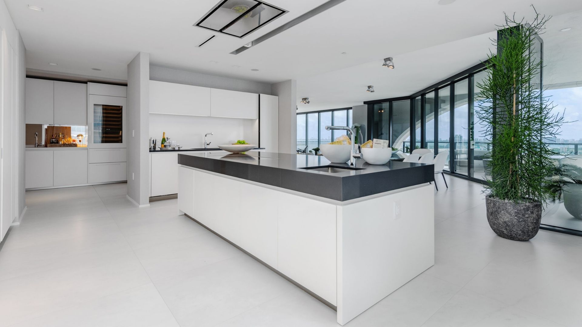 European designed kitchen of a One Thousand Museum residence.